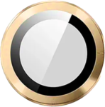 Metal Glass Lens Protection Compatible for iPhone 14 / 14 Plus - Gold – Image 2