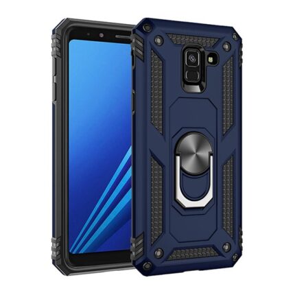 Armor Hybrid Military Case with Ring Kickstand for Samsung Galaxy S9 - Navy Blue