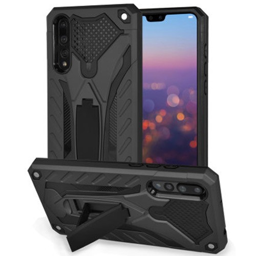 14822ab-1561141848_85092736-1.jpg Rugged Defender Case with Kickstand for Samsung Galaxy A10E - Black – Image 1