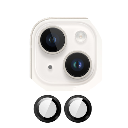 Metal Glass Lens Protection Compatible for iPhone 14 / 14 Plus - Black