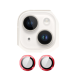 Metal Glass Lens Protection Compatible for iPhone 14 / 14 Plus - Red