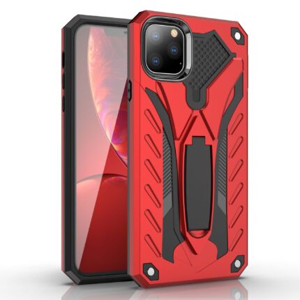 Rugged Defender Case with Kickstand for Apple iPhone 12 Mini - Red