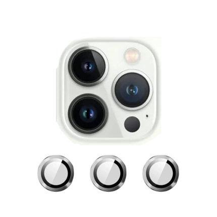 Metal Glass Lens Protection Compatible for iPhone 14 Pro / 14 Pro Max - Silver