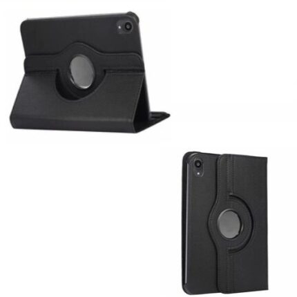 360 Degree Rotating Stand Smart Cover for Apple iPad Mini 6 / Mini 7 - Black