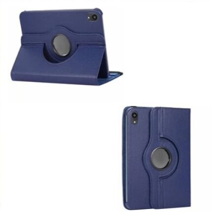 360 Degree Rotating Stand Smart Cover for Apple iPad Mini 6 / Mini 7 - Navy Blue