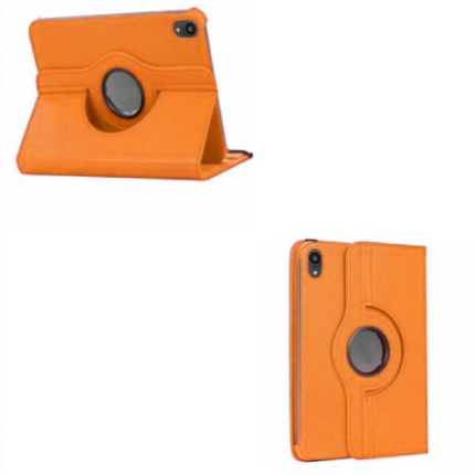 360 Degree Rotating Stand Smart Cover for Apple iPad Mini 6 / Mini 7 - Orange