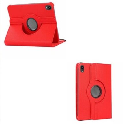 360 Degree Rotating Stand Smart Cover for Apple iPad Mini 6 / Mini 7 - Red