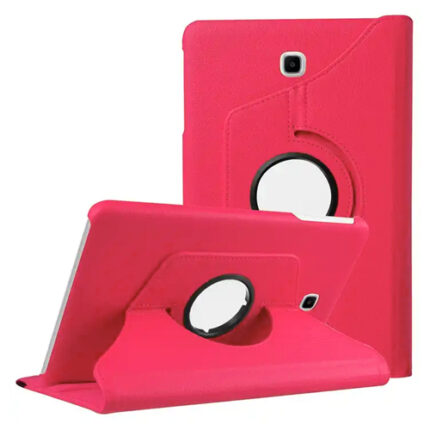 360 Degree Rotating Stand Smart Cover for Samsung Galaxy Tab A 8.0 (T387) - Hot Pink