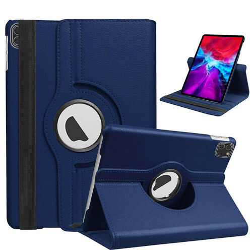 360-Rotating-Smart-Cover-Case-for-ipad-air-4-10.9-Navy-Blue.jpg 360 Degree Rotating Stand Smart Cover for Apple iPad Pro 12.9 (4th Gen 2020) / (5th Gen 2021) / (6th Gen 2022) - Navy Blue – Image 1