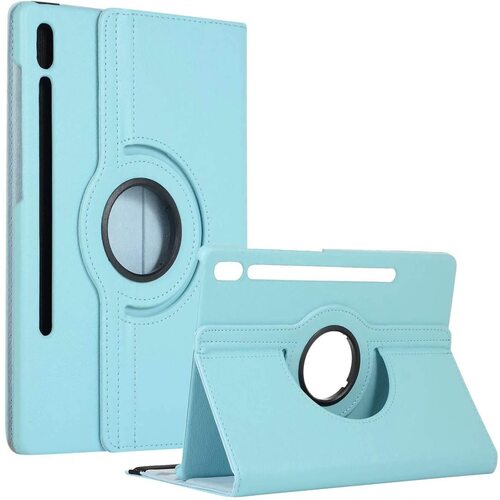 360-Rotating-Smart-Cover-for-Samsung-Tab-S7-S7-Plus-Teal.jpg 360 Degree Rotating Stand Smart Cover for Samsung Galaxy Tab S9 Ultra (X910) / Tab S8 Ultra (X900) / Tab S10 Ultra (X920) - Teal – Image 1