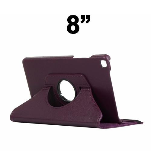 360-degree-rotating-stand-smart-cover-for-universal-tab-8-Purple.png Universal 360 Degree Rotating Case for 8'' inches Tablet - Purple – Image 1