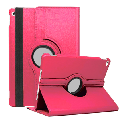 360 Degree Rotating Stand Smart Cover for Apple iPad Air 3 10.5 / iPad 7/8/9 10.2 / iPad Pro 10.5 - Hot Pink