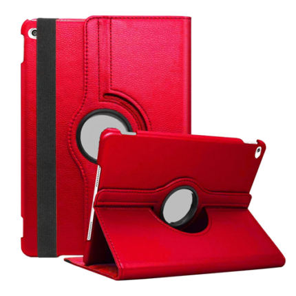 360 Degree Rotating Stand Smart Cover for Apple iPad Air 3 10.5 / iPad 7/8/9 10.2 / iPad Pro 10.5 - Red