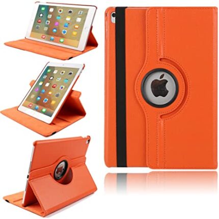 360 Degree Rotating Stand Smart Cover for Apple iPad Air 2 - Orange
