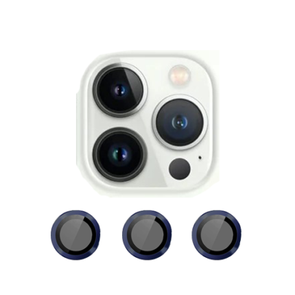 Metal Glass Lens Protection Compatible for iPhone 13 Pro / 13 Pro Max - Dark Blue
