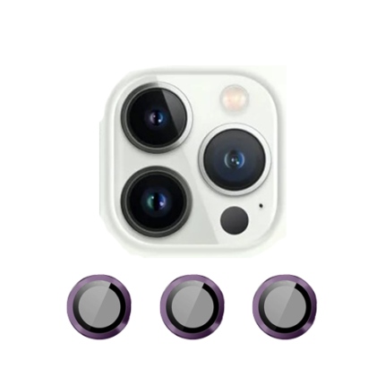 Metal Glass Lens Protection Compatible for iPhone 14 Pro / 14 Pro Max - Deep Purple