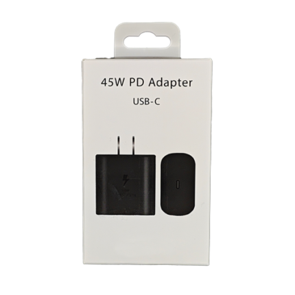 45W USB-C PD Super Fast Charging Wall Charger in Retail Packaging - Black