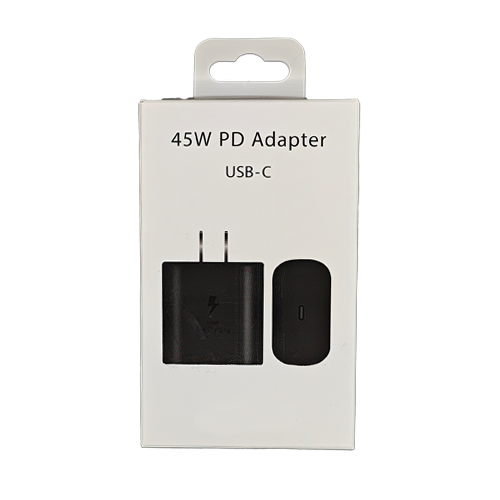 45W-USB-C-PD-Super-Fast-Charging-Wall-Charger-in-Retail-Packaging-Black-new-packagaign.png 45W USB-C PD Super Fast Charging Wall Charger in Retail Packaging - Black – Image 1