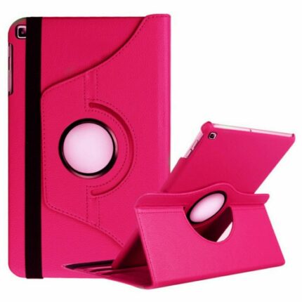 360 Degree Rotating Stand Smart Cover for Samsung Galaxy Tab A 8.4 (T307) - Hot Pink