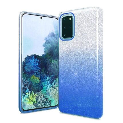 Two Tone Glitter Case for Samsung Galaxy S20 - Blue