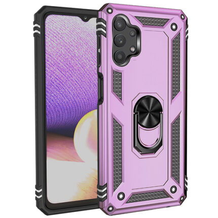 Armor Hybrid Military Case with Ring Kickstand for Samsung Galaxy A13 5G / A04S - Purple