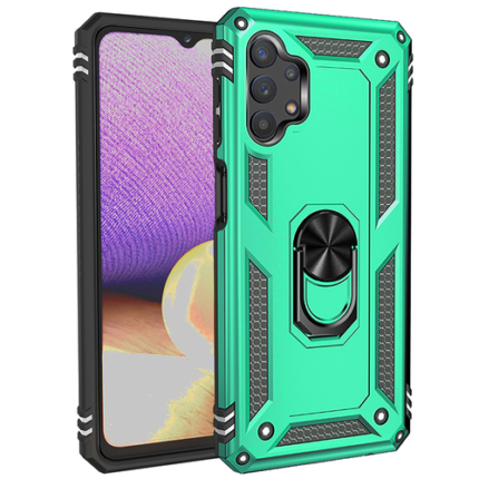 Armor Hybrid Military Case with Ring Kickstand for Samsung Galaxy A32 5G - Teal