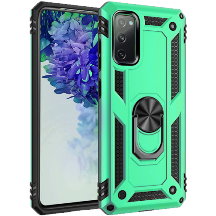Armor Hybrid Military Case with Ring Kickstand For Samsung Galaxy S20 FE - Teal