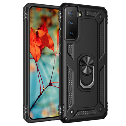 Armor Hybrid Military Case with Ring Kickstand For Samsung Galaxy A05S - Black