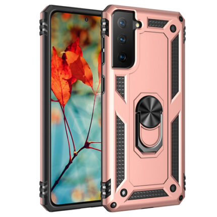 Armor Hybrid Military Case with Ring Kickstand For Samsung Galaxy A05S - Rose Golden