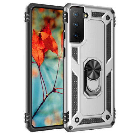 Armor Hybrid Military Case with Ring Kickstand For Samsung Galaxy A05S - Silver