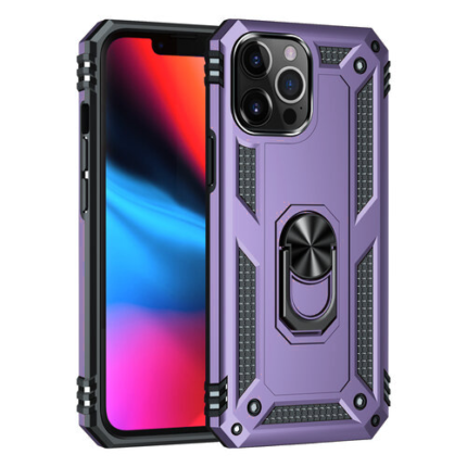 Armor Hybrid Military Case with Ring Kickstand for Apple iPhone 12 /12 Pro - Purple