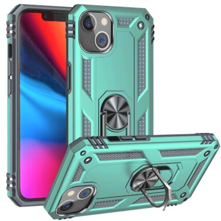Armor Hybrid Military Case with Ring Kickstand for Apple iPhone 13 / 14 - Teal