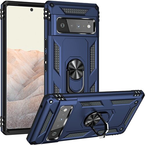Armor-Hybrid-Military-Case-with-Ring-Kickstand-for-Pixel-6-Navy-Blue.jpg Armor Hybrid Military Case with Ring Kickstand for Google Pixel 7 - Navy Blue – Image 1