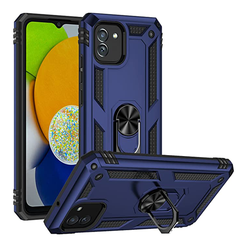 Armor-Hybrid-Military-Case-with-Ring-Kickstand-for-Samsung-Galaxy-A03-A04E-Navy-Blue.png Armor Hybrid Military Case with Ring Kickstand for Samsung Galaxy A03 / A04E - Navy Blue – Image 1