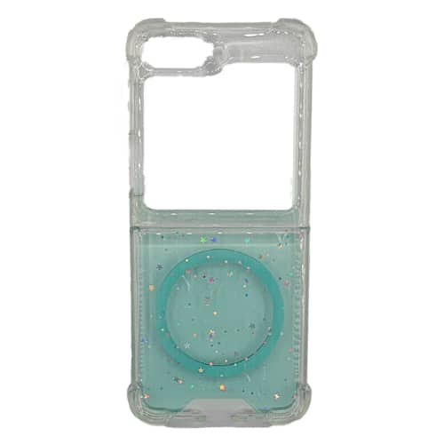 Brilliant-Clear-Hard-Corner-Case-With-Magsafe-for-Samsung-Z-Flip-5-Teal.jpg Brilliant Clear Hard Corner Case With Magsafe for Samsung Z Flip 5 - Teal – Image 1