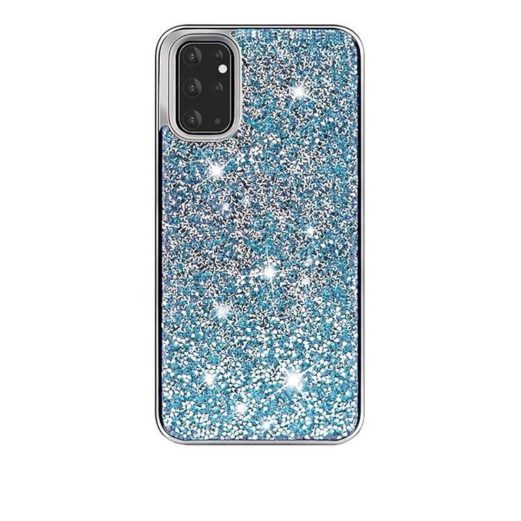 Diamond-S21-Blue.jpg Hybrid Premium Diamond Bling Shockproof Phone Case for Samsung Galaxy S21 5G - Blue – Image 1
