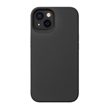 Triangle Shockproof Case with Anti Slip Grains for Apple iPhone 15 Plus / 14 Plus - Black