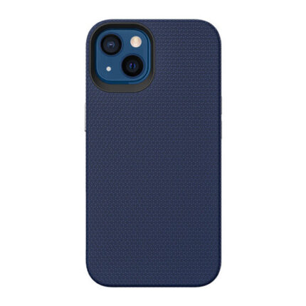 Triangle Shockproof Case with Anti Slip Grains for Apple iPhone 15 Plus / 14 Plus - Navy Blue