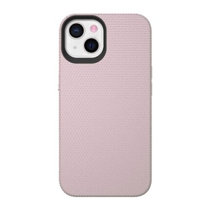 Triangle Shockproof Case with Anti Slip Grains for Apple iPhone 15 Plus / 14 Plus - Rose Golden