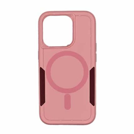 Dual Layer Shockproof with Magsafe Case for iPhone 15 Pro Max - Pink