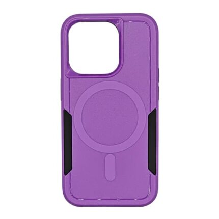 Dual Layer Shockproof with Magsafe Case for iPhone 15 Pro Max - Purple