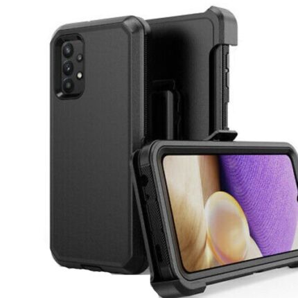 Triple Layer Protection Case & Belt Clip for Samsung Galaxy A32 5G - Black