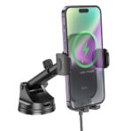 Hoco Car Holder with Wireless Fast Charging HW5 - Black – Image 3