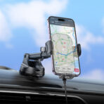 Hoco Car Holder with Wireless Fast Charging HW5 - Black – Image 5