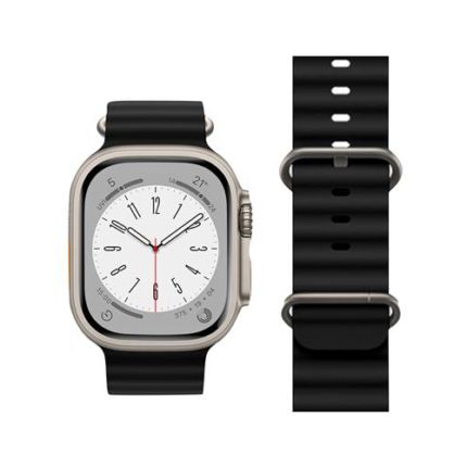 Hoco Double Silicone Strap for iWatch (38/40/41mm) WA12 - Black