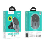 Hoco Magic Magnetic Wireless Fast Charger Car Holder for Air Outlet CA91 - Gray