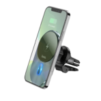 Hoco Magic Magnetic Wireless Fast Charger Car Holder for Air Outlet CA91 - Gray – Image 4