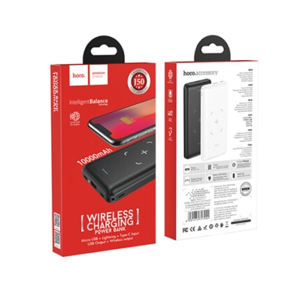 Hoco Power Bank J50 Surf Wireless Charging 10000mAh - Black