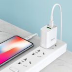 Hoco Quick Charger with Type-C Cable to Lightning C80 Rapido – Image 2
