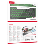Hoco Transparent Wireless Keyboard (QWERTY) S55 - Green